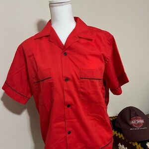 Vintage 60’s Red Bowling Short Sleeve Shirt